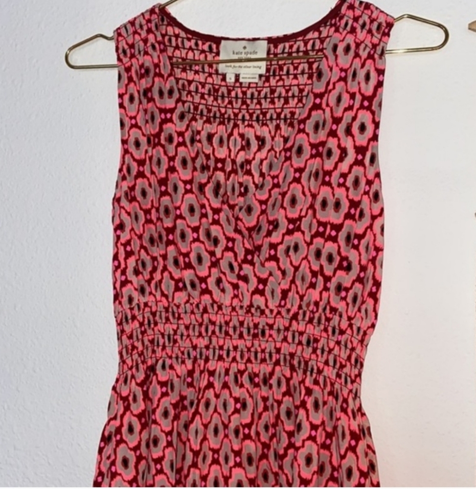 Kate Spade Dress Red Posy Print - Women's Size Small - Picture 3 of 3